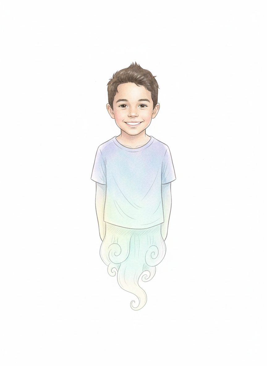 Andrew the Friendly Phantom - Gentle Pencil