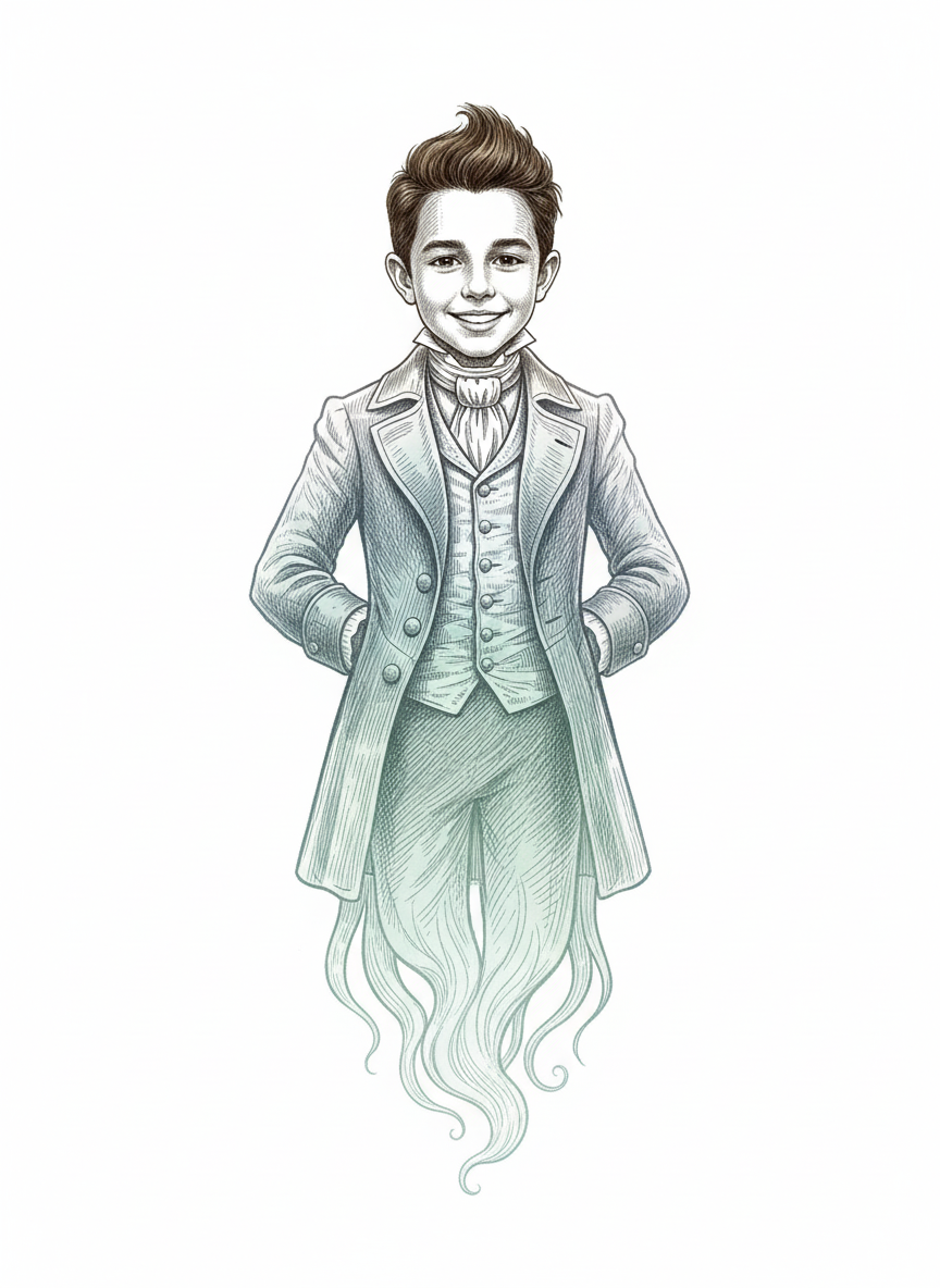 Andrew the Friendly Phantom - Victorian Illustration