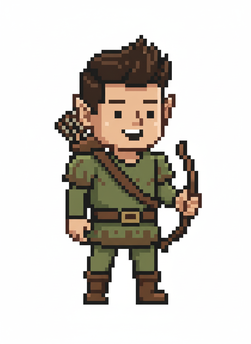 Andrew the Elfin Archer - Pixel Art