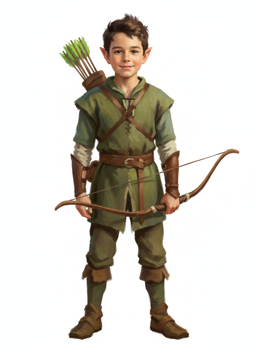 Andrew the Elfin Archer - Impressionist Painting