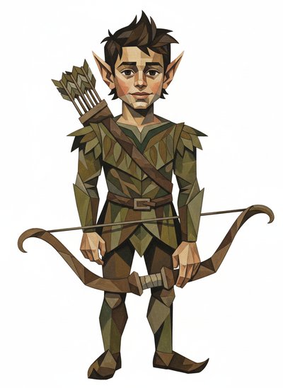 Andrew's Enchanted Elf Adventure 🌲 - Cubist Painting