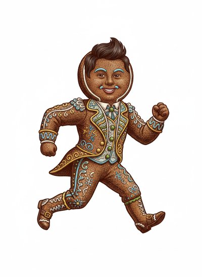 Andrew's Gingerbread Adventure 🍪 - Victorian Illustration