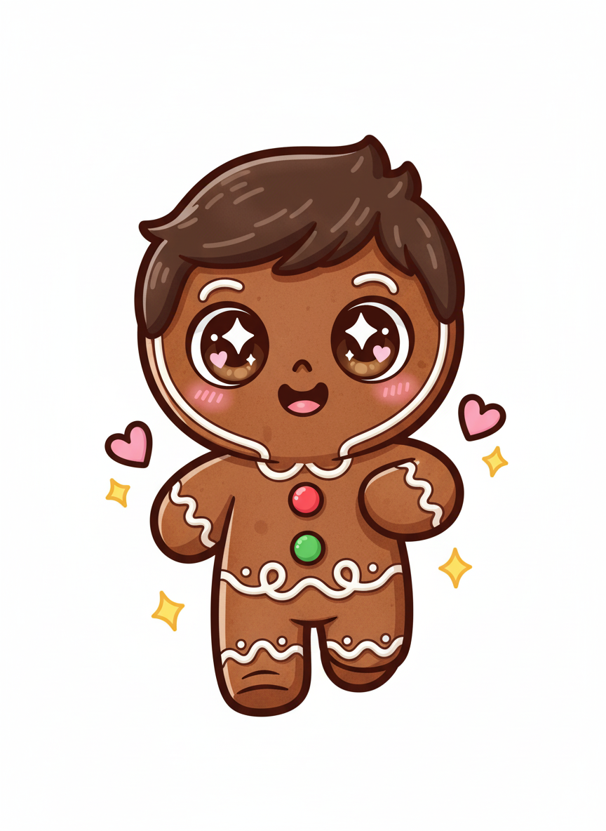 Andrew the Gingerbread Lad - Kawaii Cute