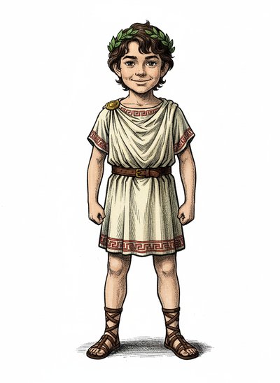 My Wee Lad as a Hero - Victorian Illustration