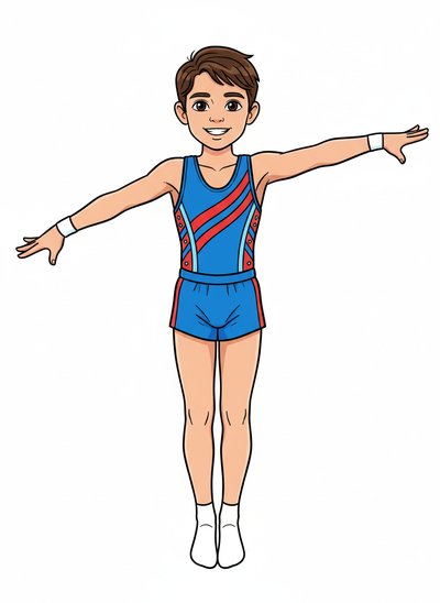 Andrew's Gymnast Adventures 🤸‍♂️ - Classic Coloring Book