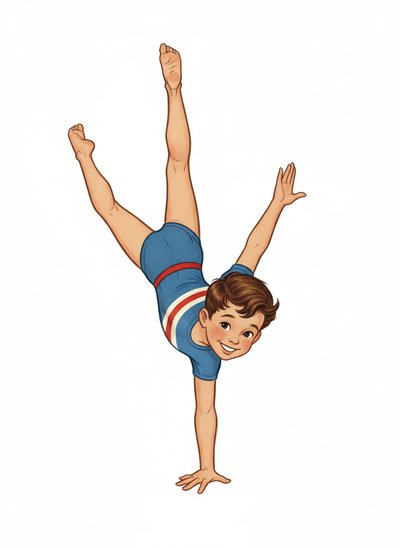 Andrew's Gymnast Adventures 🤸‍♂️ - Vintage Storybook