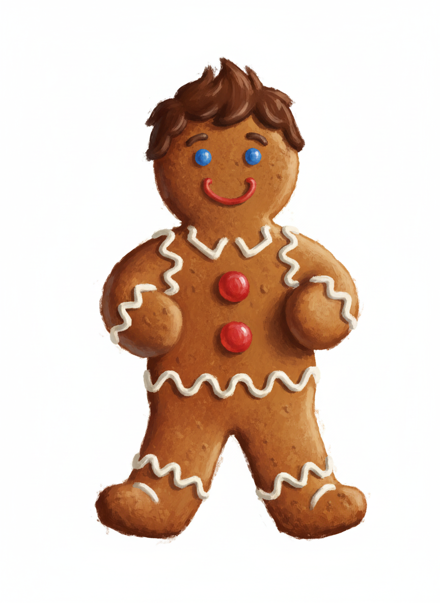 Andrew the Gingerbread Lad - Impressionist Painting