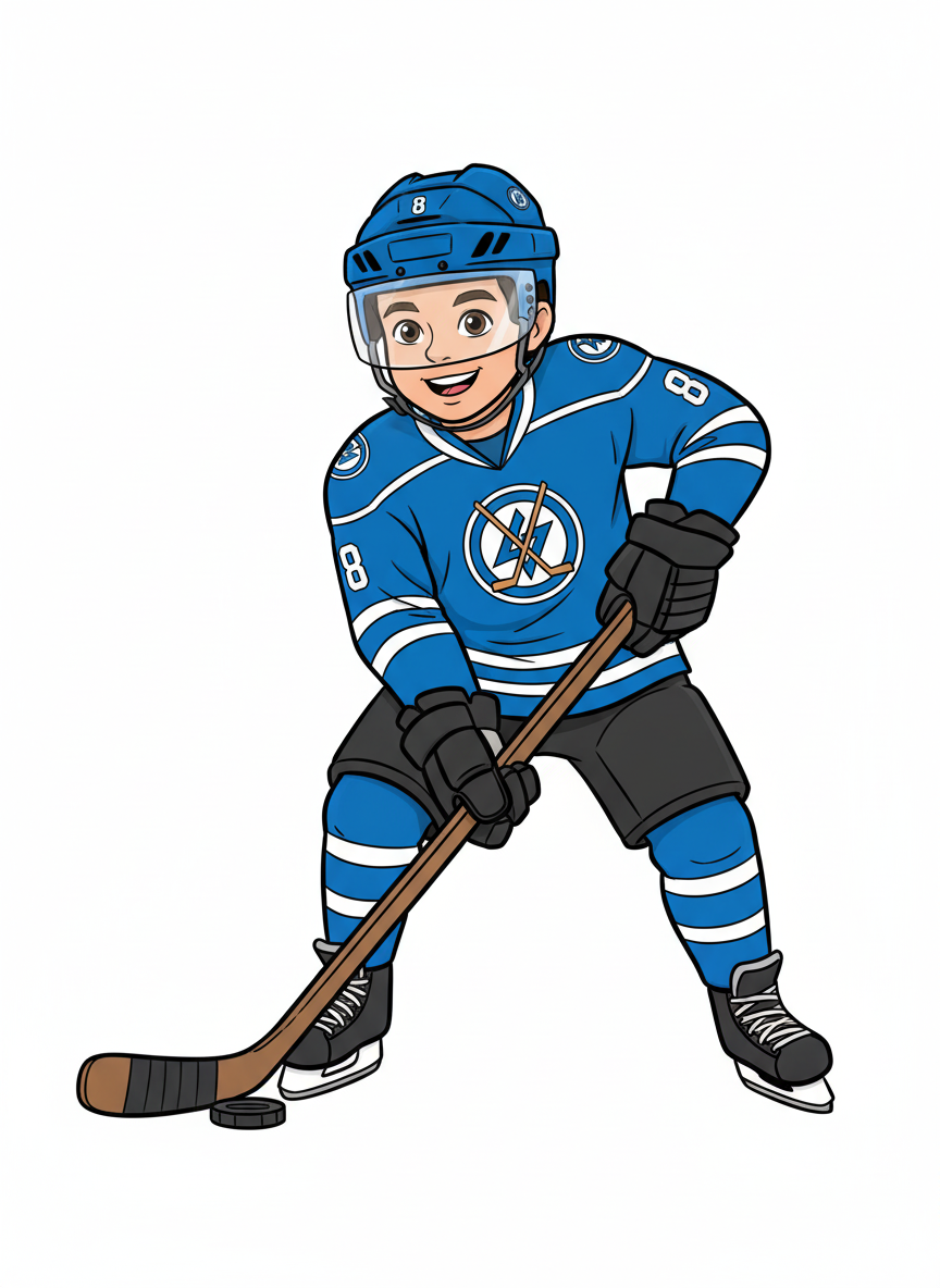 Andrew the Ice Champ - Classic Coloring Book