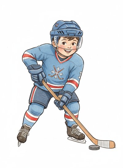 Andrew's Hockey Hero Adventure 🏒 - Gentle Pencil