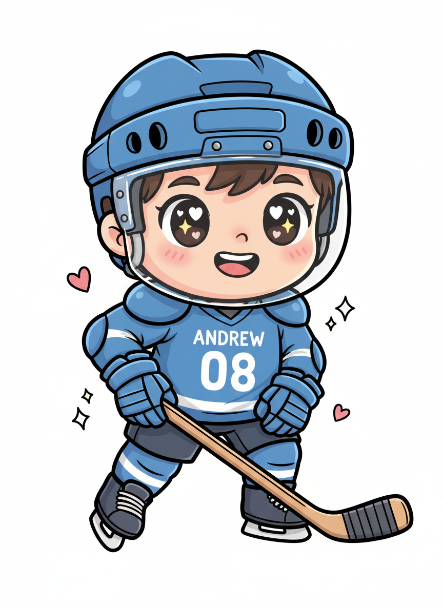 Andrew the Ice Champ - Kawaii Cute