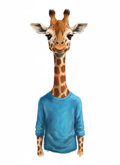 Andrew's Giraffe Adventures 🦒 - Impressionist Painting