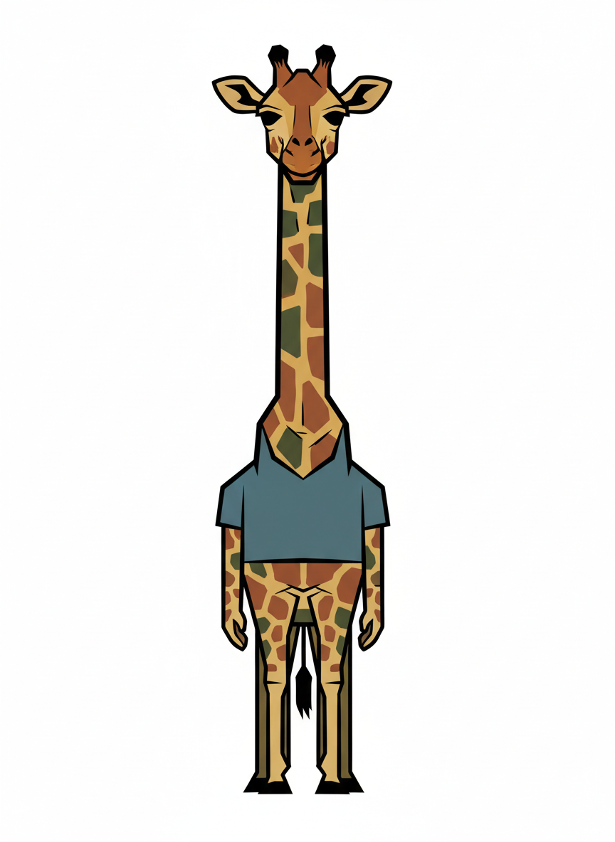 Giraffe Andrew - Cubist Painting