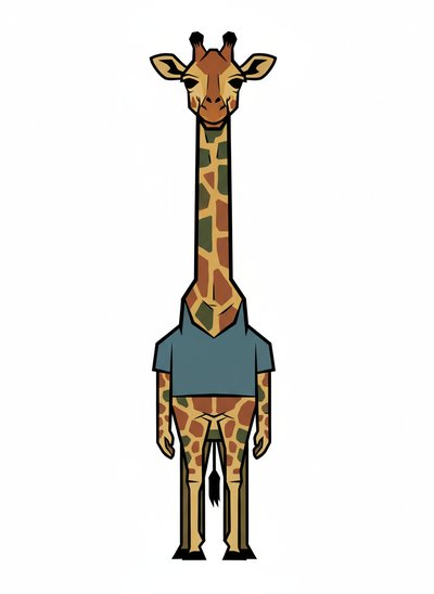 Andrew's Giraffe Adventures 🦒 - Cubist Painting