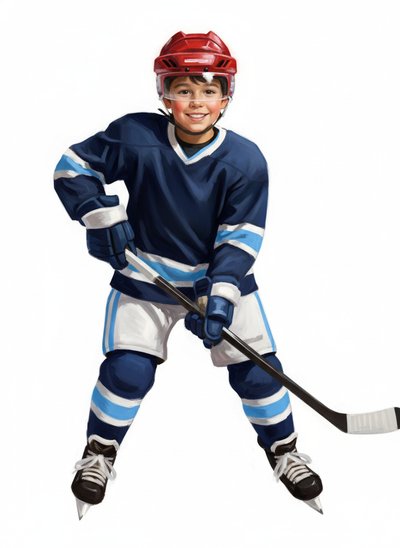 Andrew's Hockey Hero Adventure 🏒 - Impressionist Painting