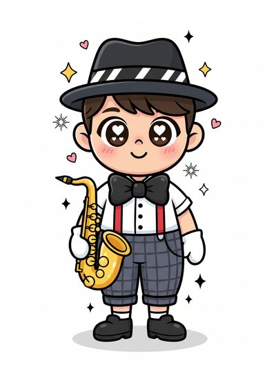My Wee Jazz Maestro 🎷 - Kawaii Cute