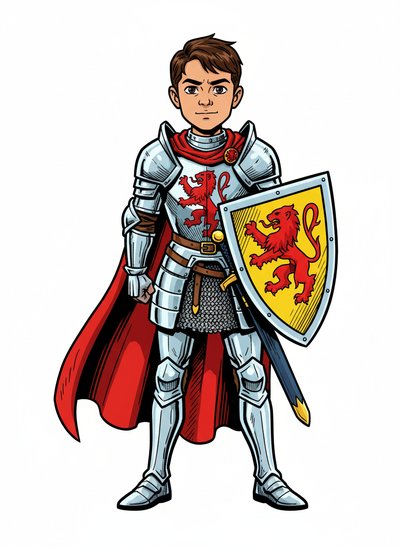 My Wee Lad as a Knight - Comic Book