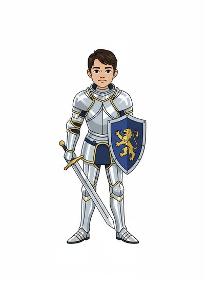 My Wee Lad as a Knight - Minimalist