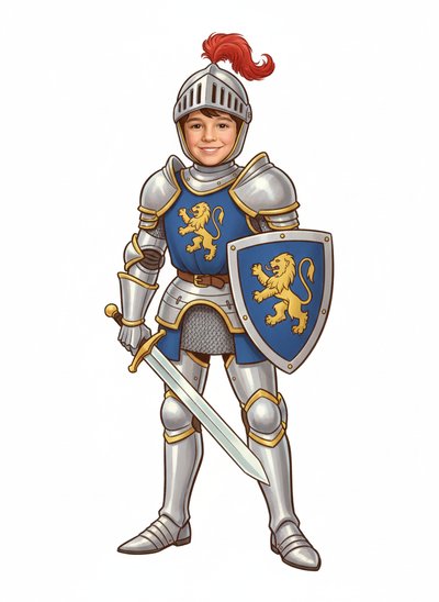 My Wee Lad as a Knight - Vintage Storybook