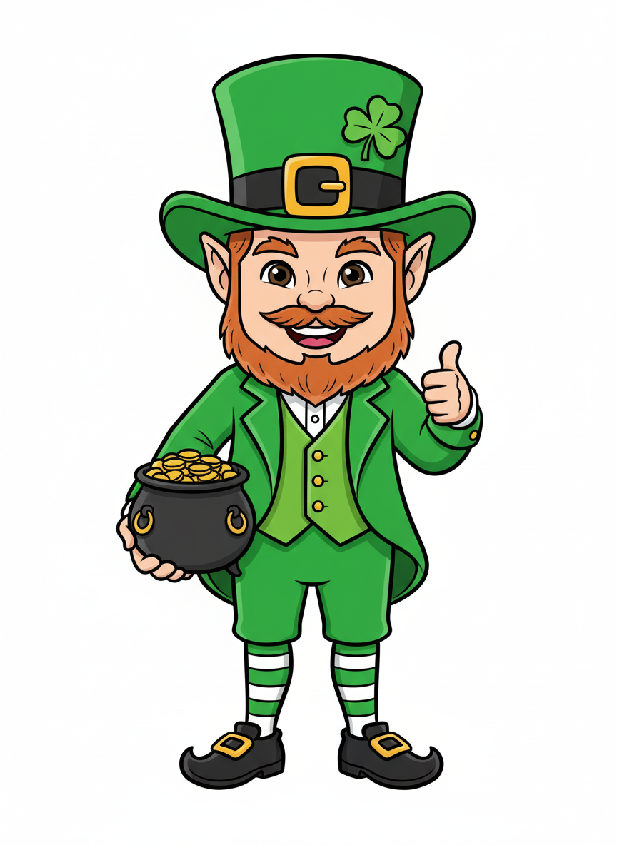Leprechaun Andrew - Classic Coloring Book