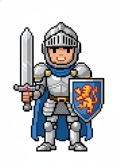 My Wee Lad as a Knight - Pixel Art