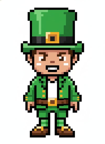 Andrew's Leprechaun Adventure 🌈 - Pixel Art