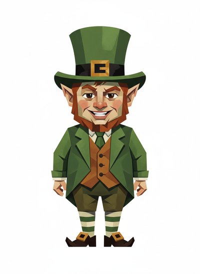 Andrew's Leprechaun Adventure 🌈 - Cubist Painting