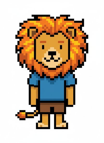 Andrew's Lionhearted Adventure 🦁 - Pixel Art