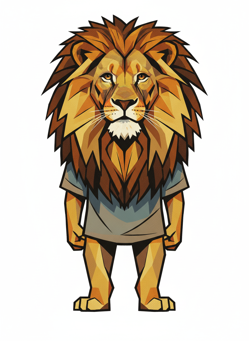 Lionhearted Andrew - Cubist Painting