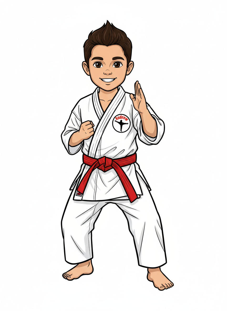 Andrew the Karate Kid - Classic Coloring Book