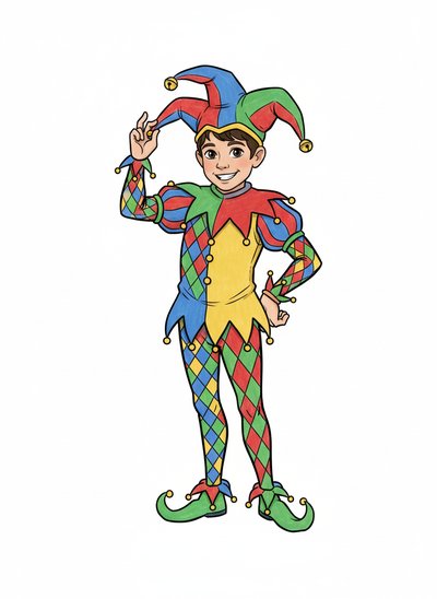 My Wee Lad as a Jester 🎭 - Classic Coloring Book