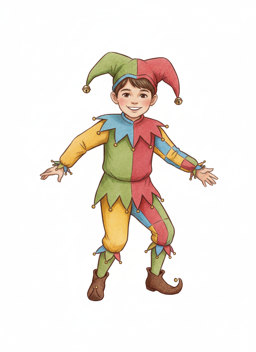 Andrew the Jolly Jester - Gentle Pencil