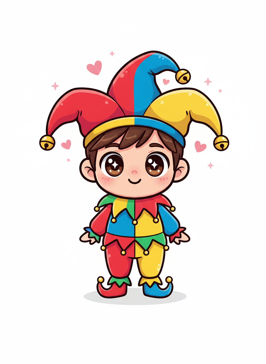 Andrew the Jolly Jester - Kawaii Cute