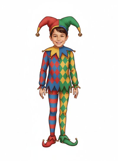 My Wee Lad as a Jester 🎭 - Vintage Storybook