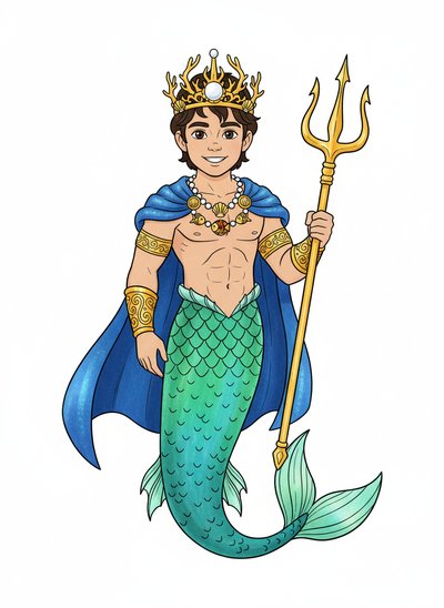 Andrew's Ocean Adventure 🧜‍♂️ - Classic Coloring Book