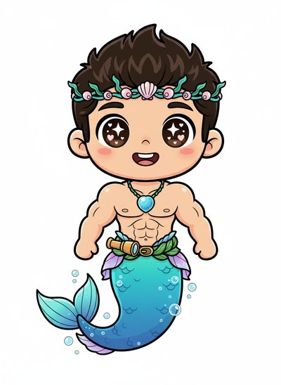 Andrew's Ocean Adventure 🧜‍♂️ - Kawaii Cute