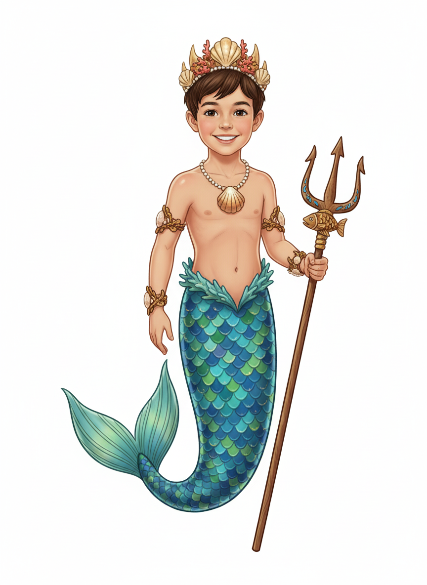 Mer-Andrew the Explorer - Vintage Storybook