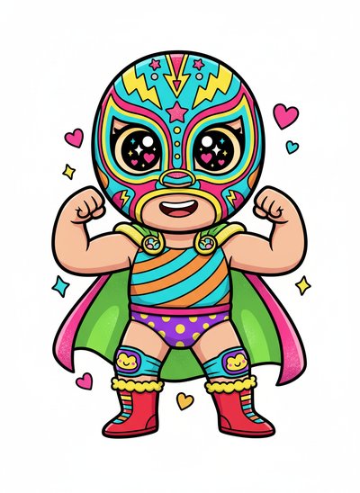 My Wee Luchador Lad - Kawaii Cute