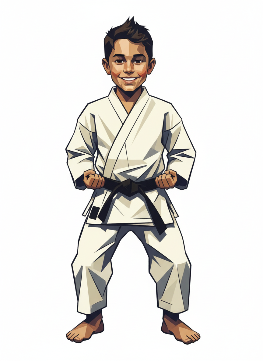 Andrew the Karate Kid - Cubist Painting