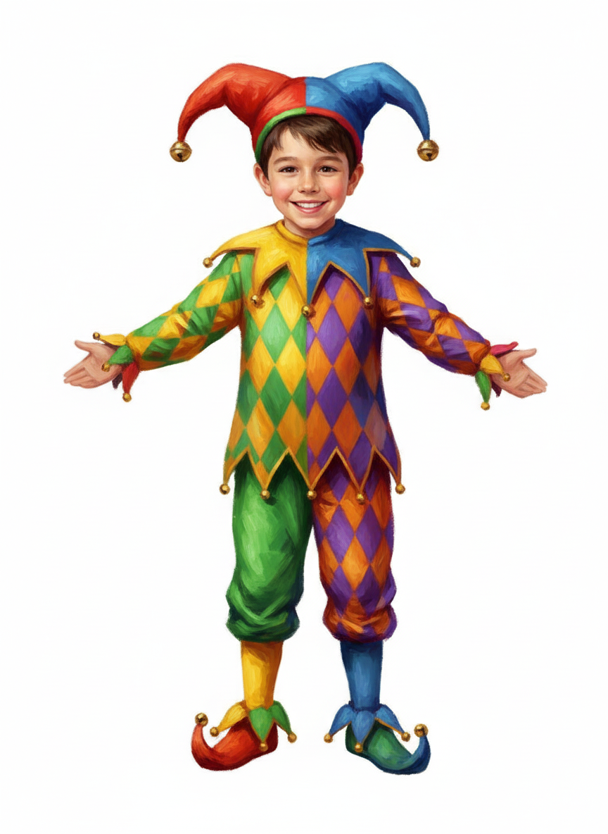 Andrew the Jolly Jester - Impressionist Painting