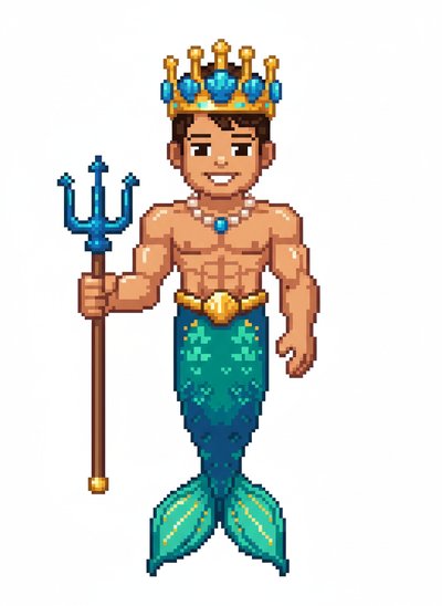 Andrew's Ocean Adventure 🧜‍♂️ - Pixel Art