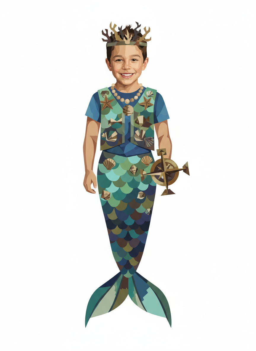 Mer-Andrew the Explorer - Cubist Painting