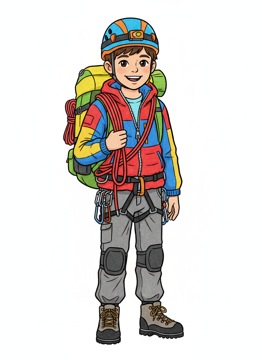 Climber Andrew - Classic Coloring Book