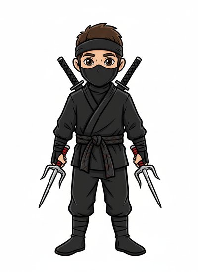 My Wee Ninja Warrior 🥷 - Classic Coloring Book