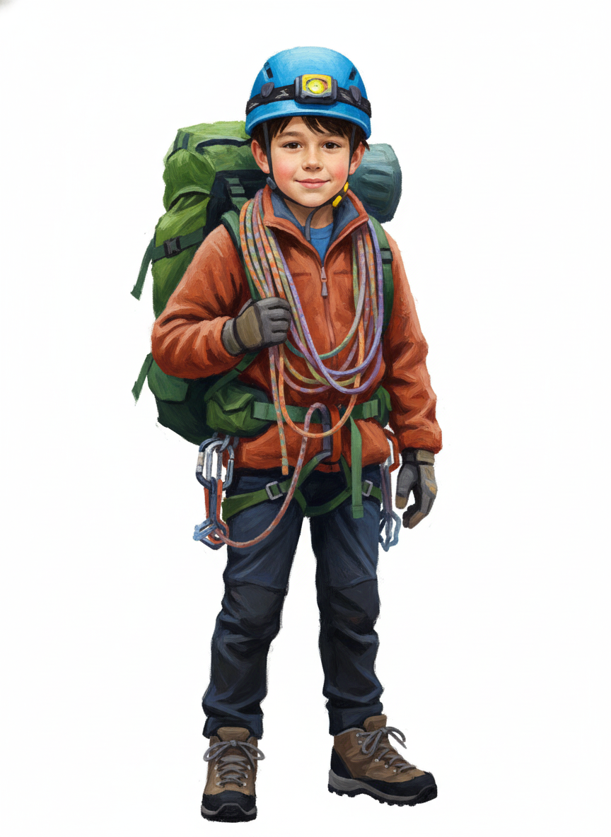 Climber Andrew - Impressionist Painting