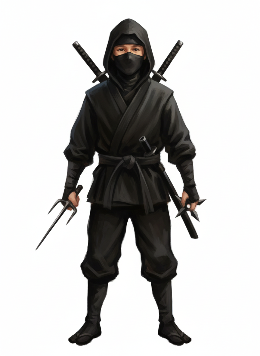 Andrew the Stealthy Ninja - Impressionist Painting