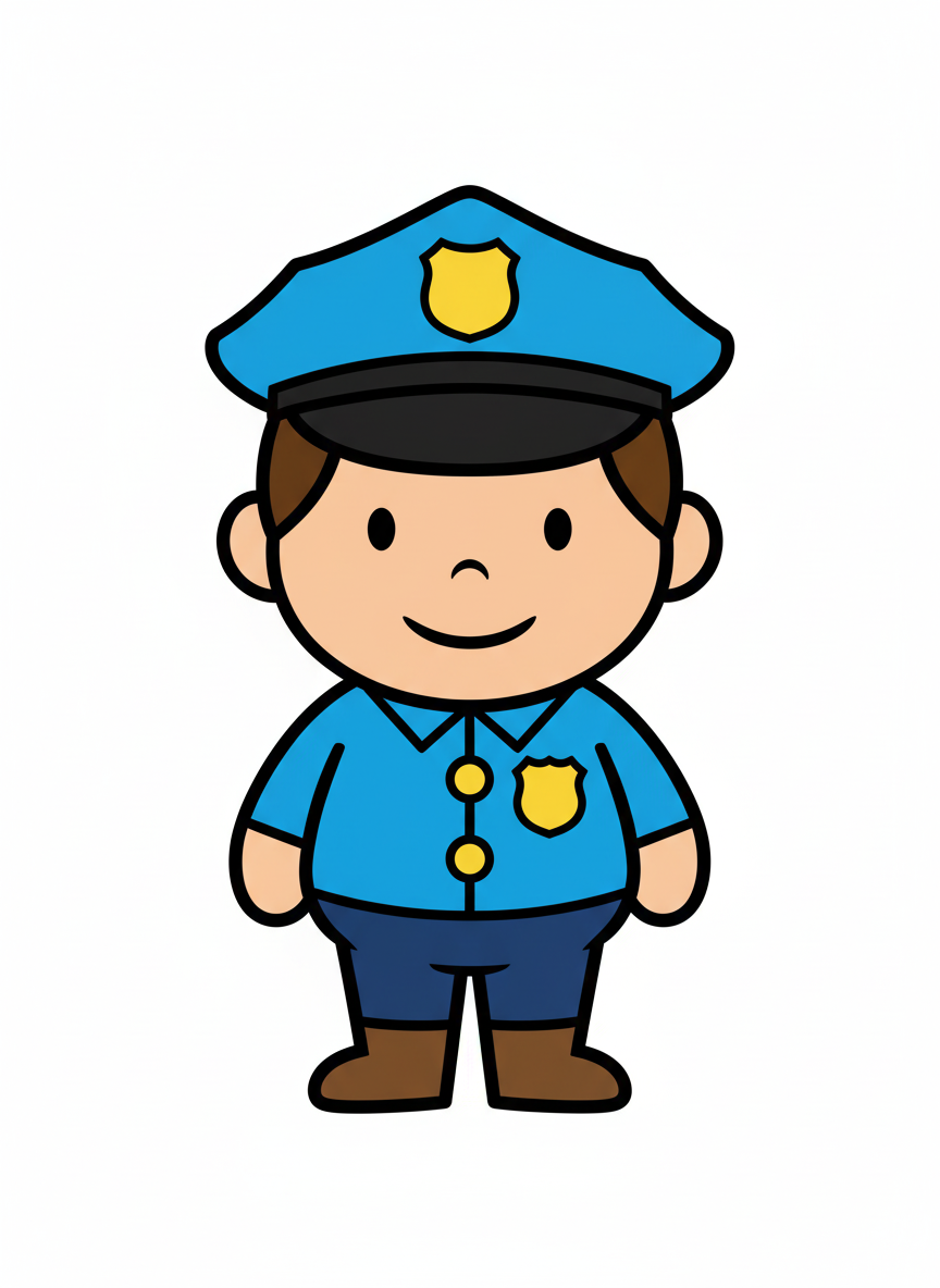 Andrew the Brave Officer - Preschool Simple
