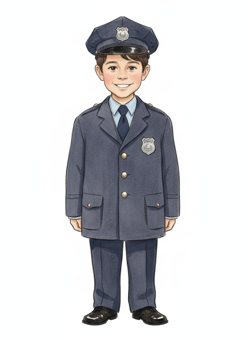 Andrew the Brave Officer - Gentle Pencil