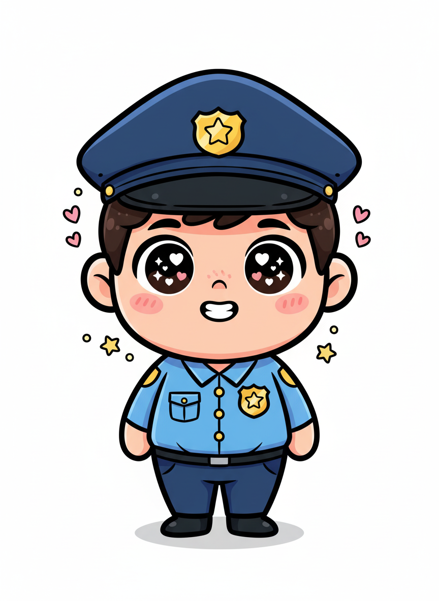 Andrew the Brave Officer - Kawaii Cute