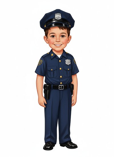 My Wee Lad as a Hero 👮‍♂️ - Vintage Storybook