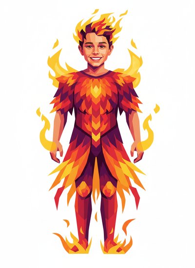 Andrew's Fiery Fantasies 🔥 - Cubist Painting